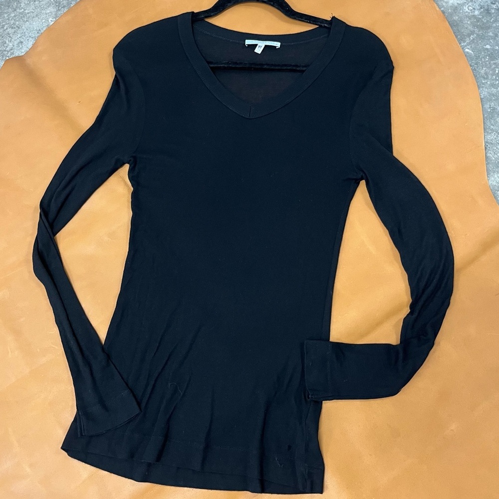 Strenesse Black Knit Shirt Long Sleeve S